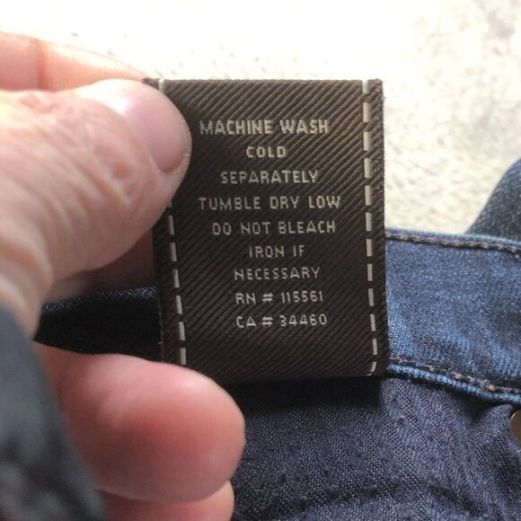 7 For All Mankind Womens Jeans Size 26 Blue Denim Straight Leg Dark Wash Casual - Picture 15 of 16